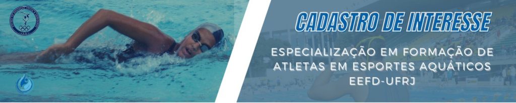 banner especialização em formação de atletas em esportes aquáticos